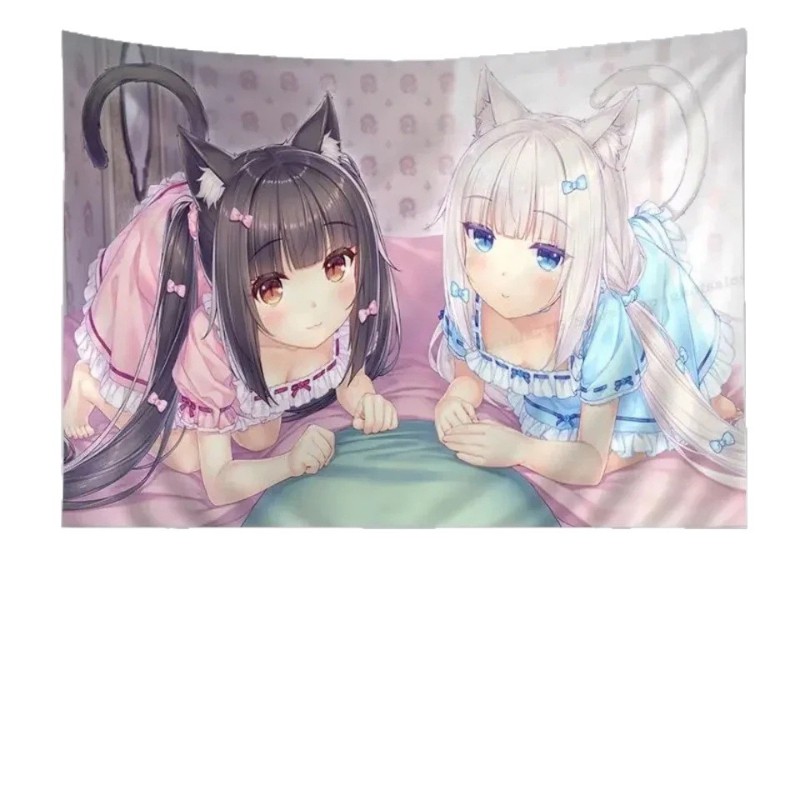 VIKAMA Cat Girl Anime Tapestry - Wall Scroll Tapestry recension och pris