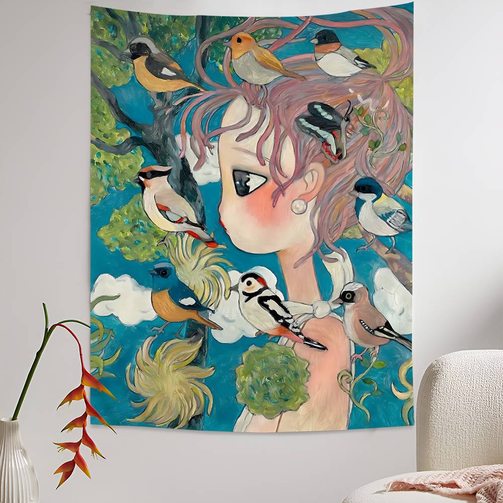Aya Takano Cartoon Colorful Ta - Wall Scroll Tapestry recension och pris