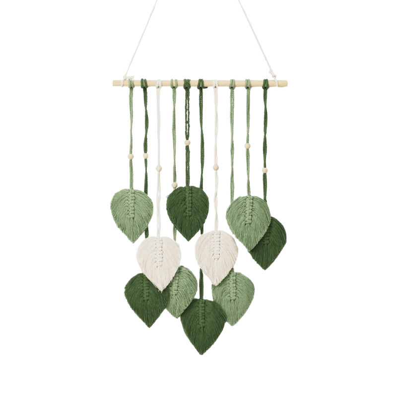 Handmade Leaf Tapestry Weaving - Wall Scroll Tapestry recension och pris